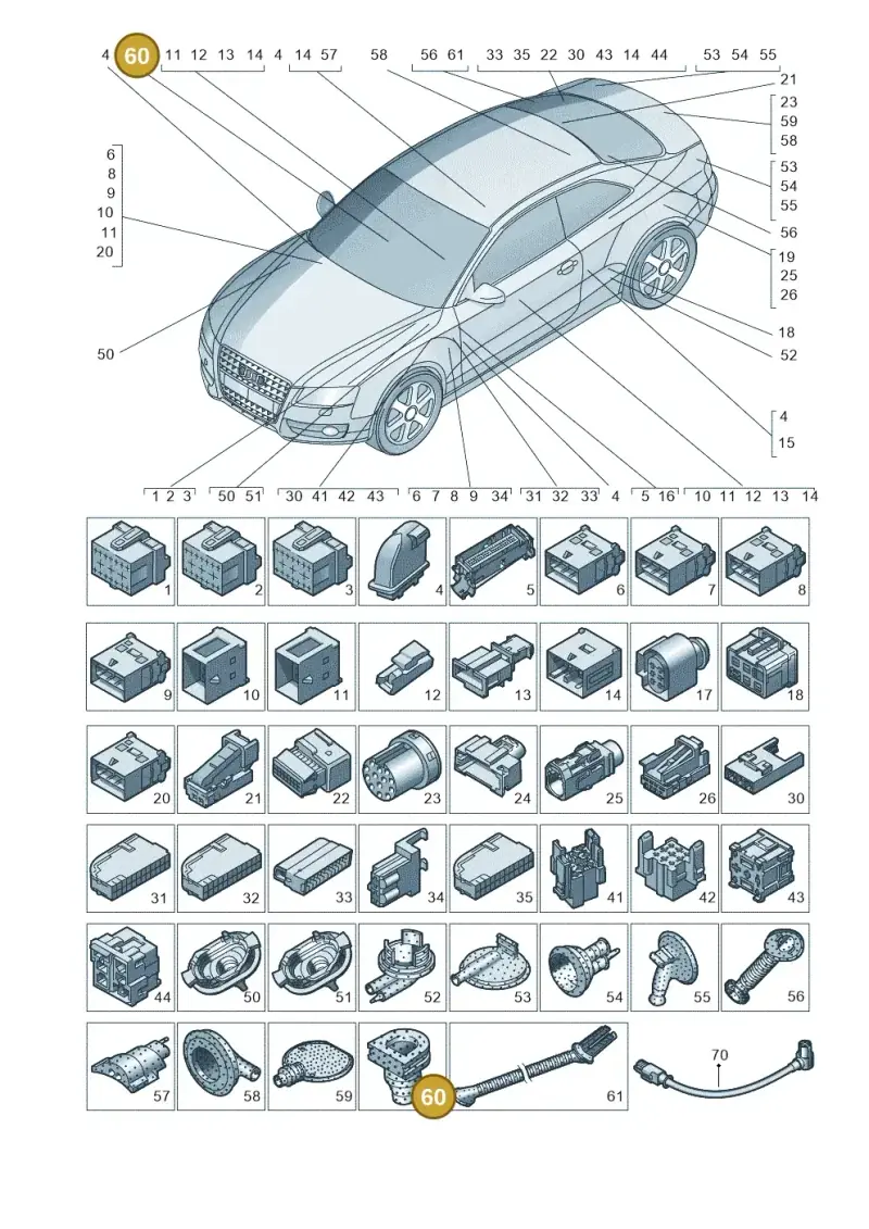 8E0971841C — Audi RS4 Av. qu. 4.2 (2012-2015) diagram 724971790, position 60
