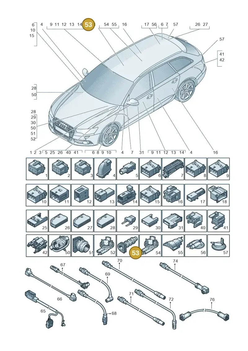 8E0971841C — Audi RS6 Avant (2013-2018) diagram 758971790, position 53