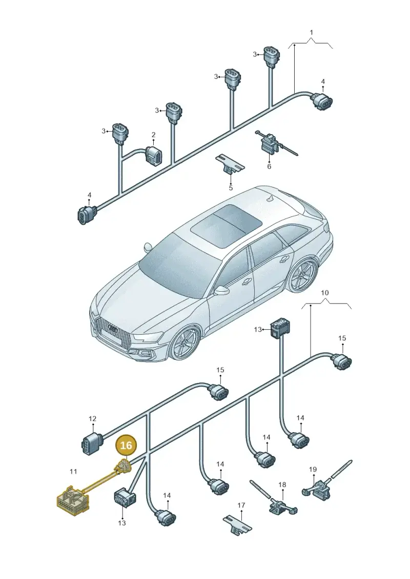 8E0971841H — Audi RS4 Avant (2017-) diagram 438972500, position 16