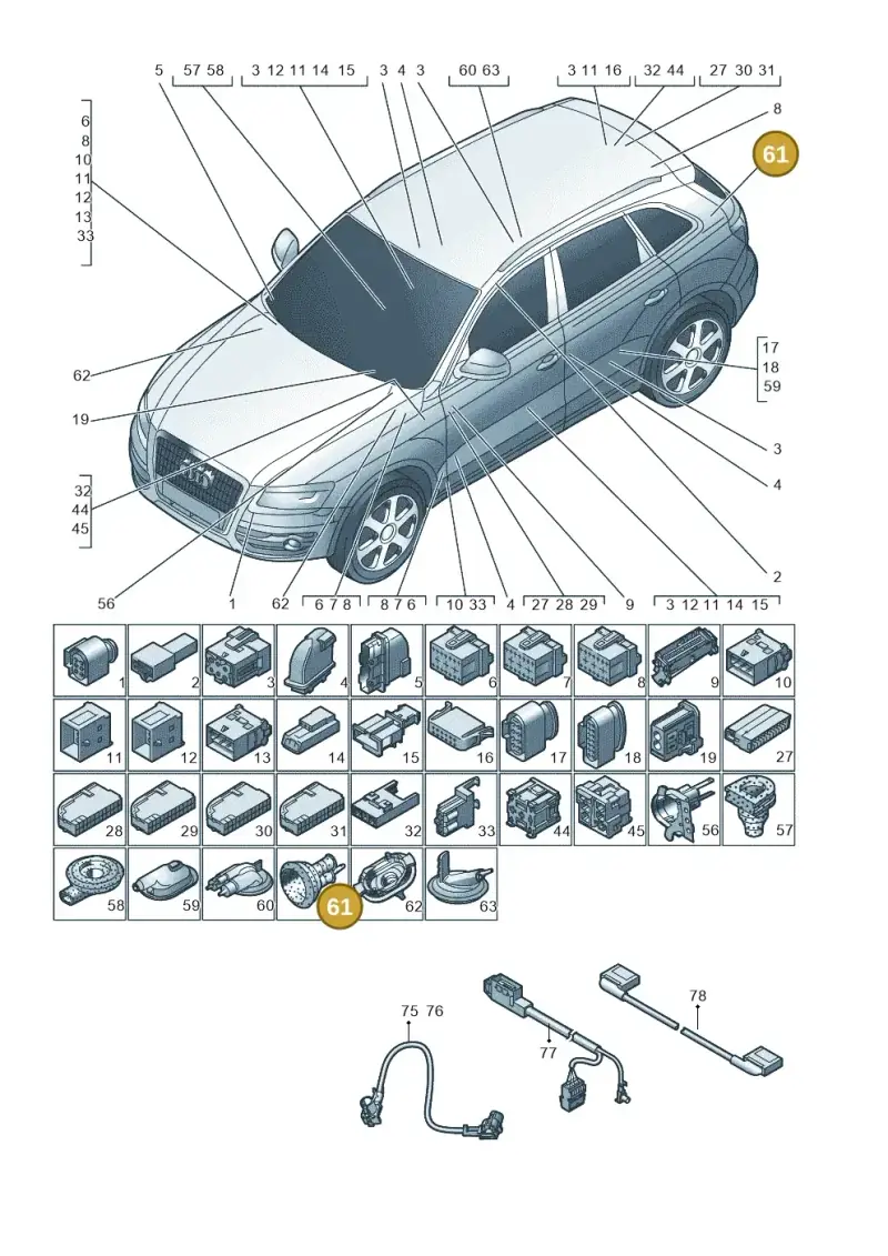 8E0971841H — Audi Q5 qu. 2.0 TDI (2012-2017) diagram 647971790, position 61