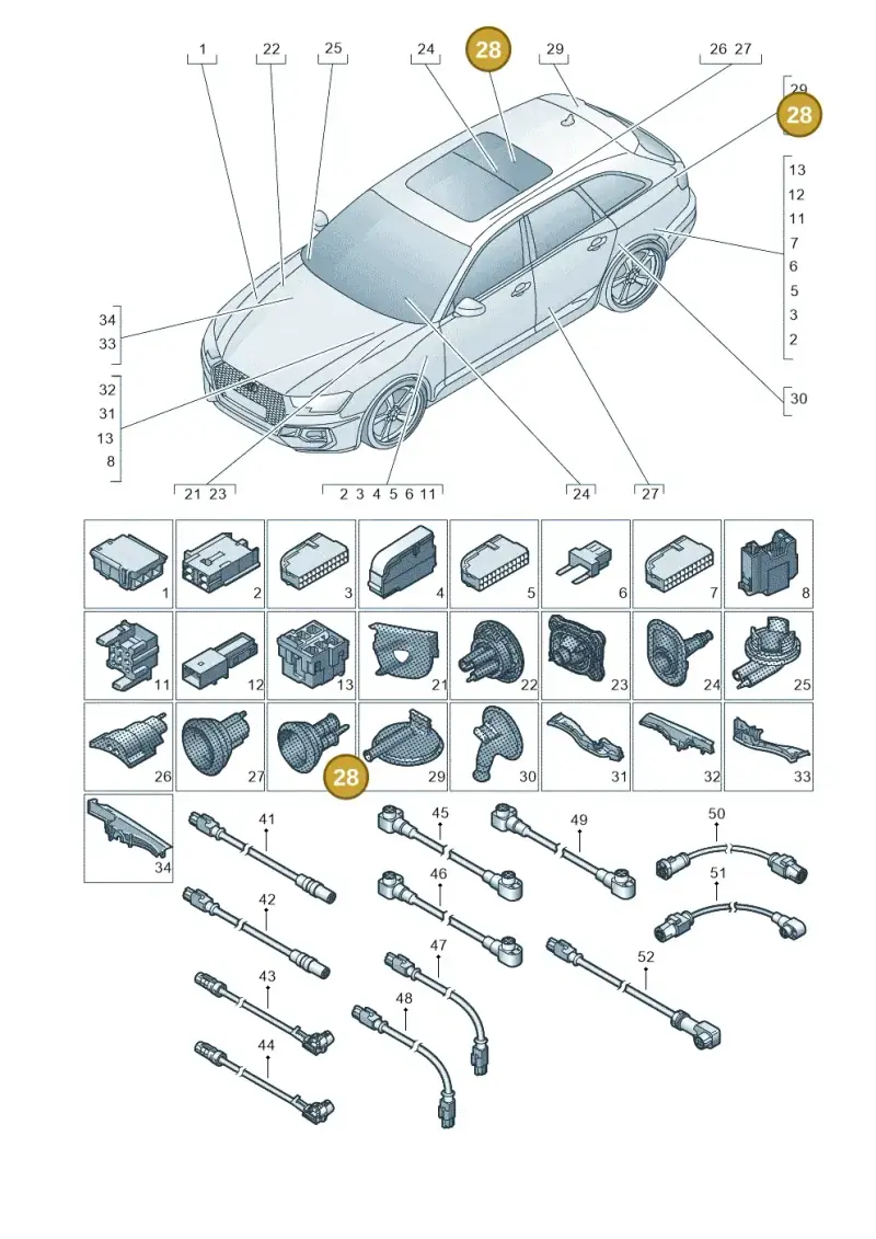 8E0971841H — Audi RS4 Avant (2017-) diagram 438971810, position 28