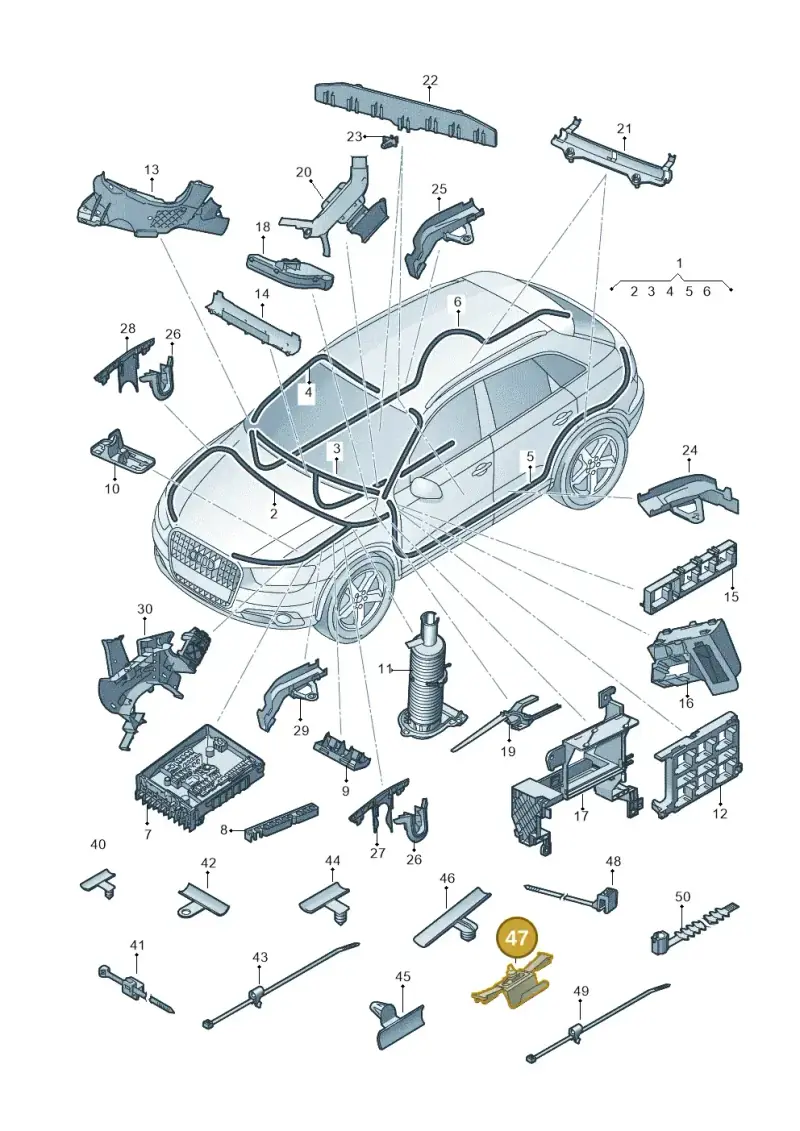 8E0971848F — Audi Q3 1.4 (2016-) diagram 728971800, position 47