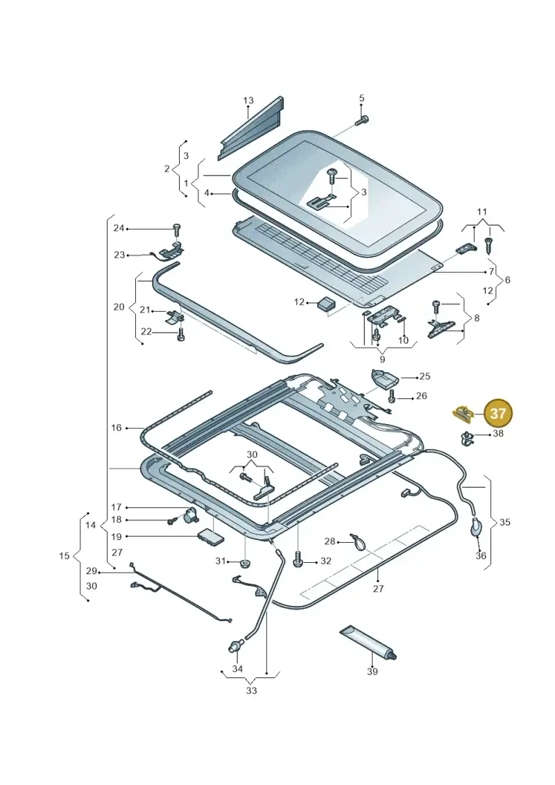 8E0971848R — Audi A8L qu. 3.0 TDI (2013-2018) diagram 696877000, position 37
