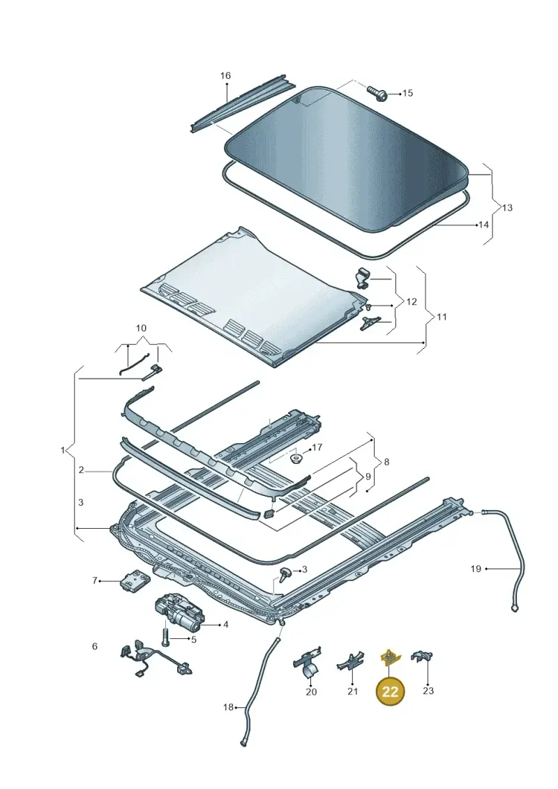 8E0971848R — Audi A4 2.0 (2015-2019) diagram 849877000, position 22