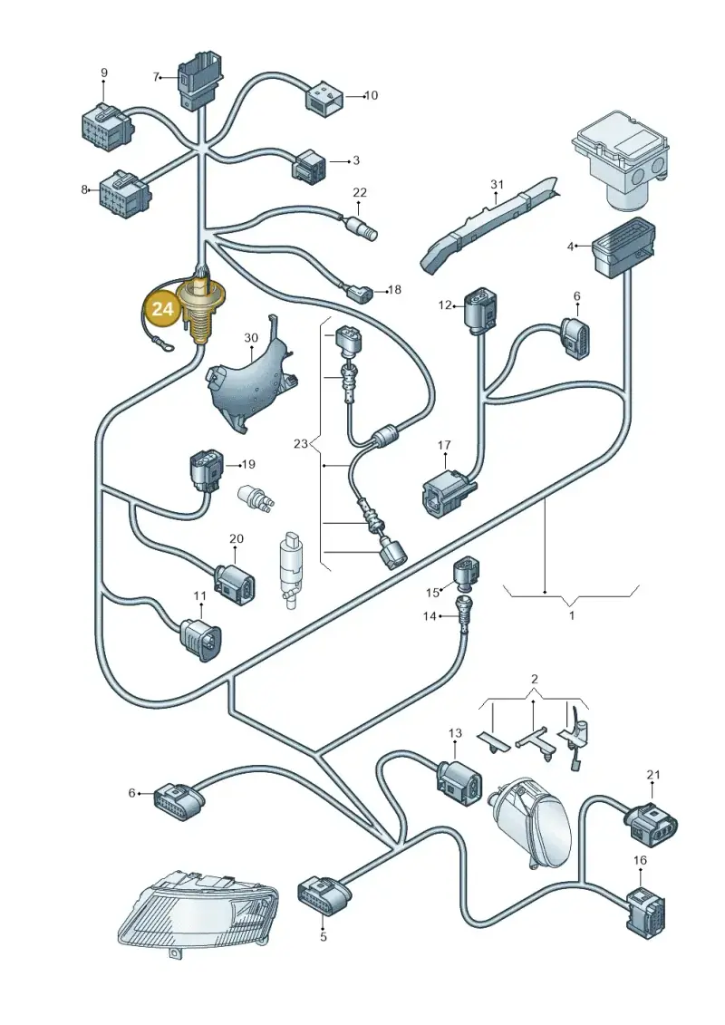 8E0971871G — Audi A6 2.7 TDI (2008-2011) diagram 448971000, position 24