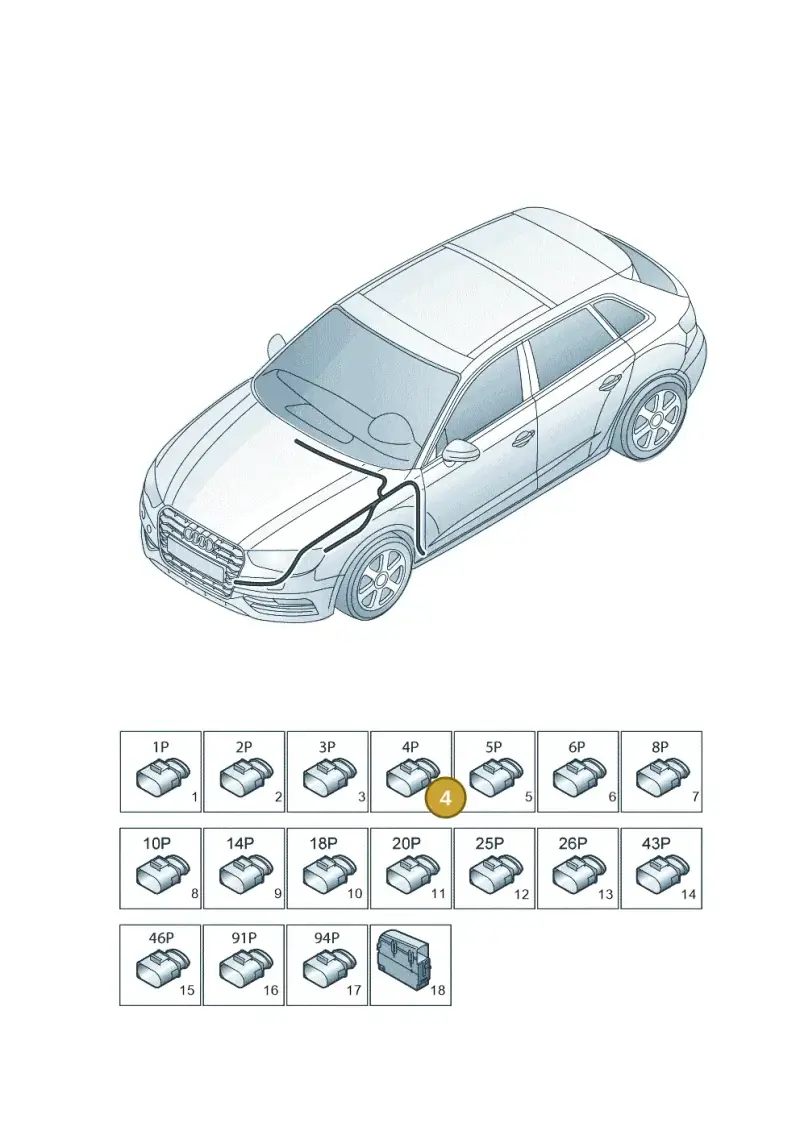8E0971934 — Audi RS3 Sportback (2015-2016) diagram 858971890, position 4