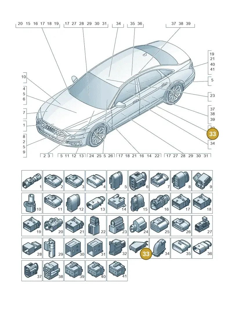 8E0971980 — Audi A8L (2017-2022) diagram 838971820, position 33