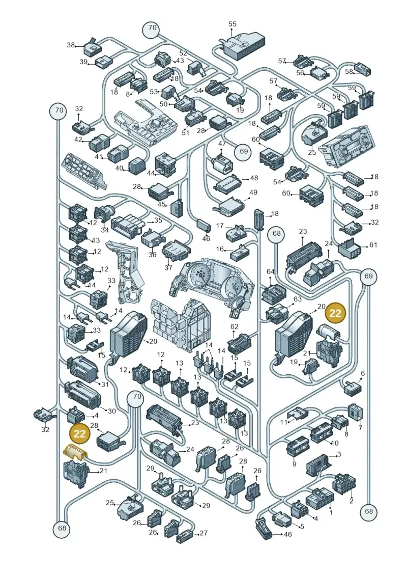 8E0971981A — Audi A8/S8/qu. lang    08> (2007-) diagram 291971820, position 22