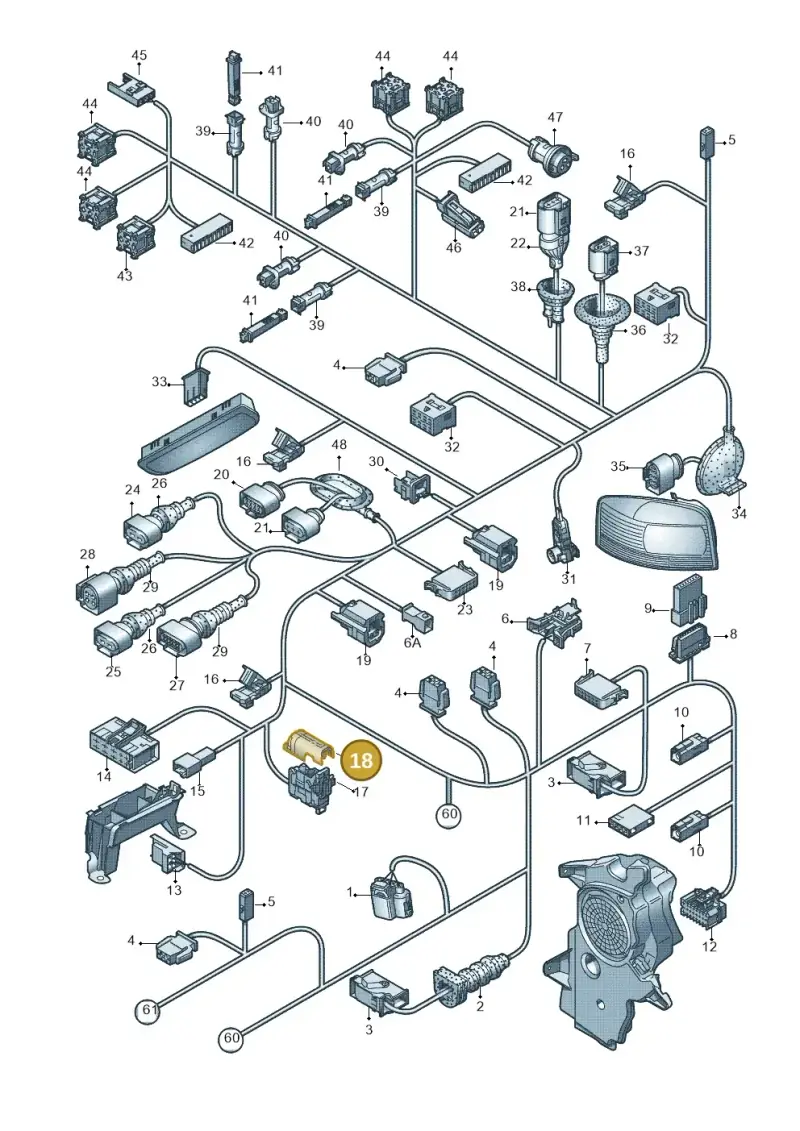 8E0971981A — Audi A3 Sportback (2008-2013) diagram 646971830, position 18