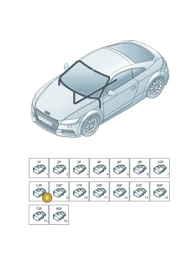 8E0972112 — Audi TTS Coupe 2.0 (2014-2023) diagram 850971810, position 8
