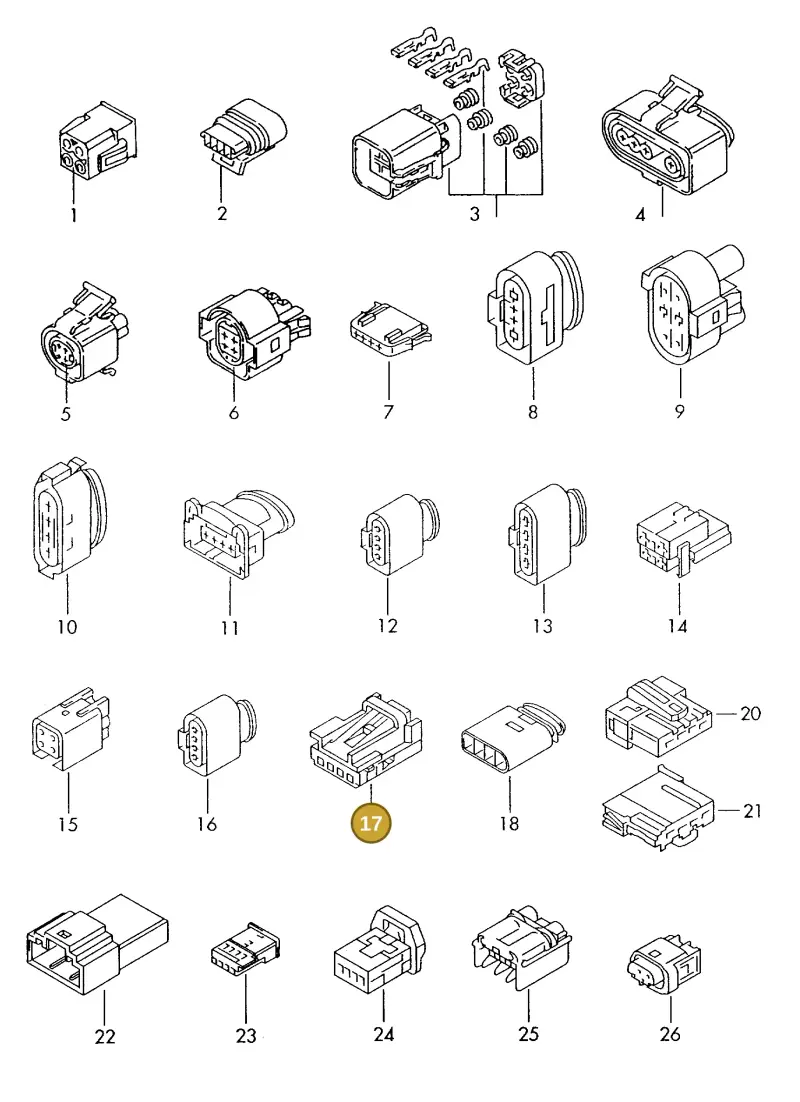 8E0972133 — Audi 1J0 platform diagram 198970510, position 17