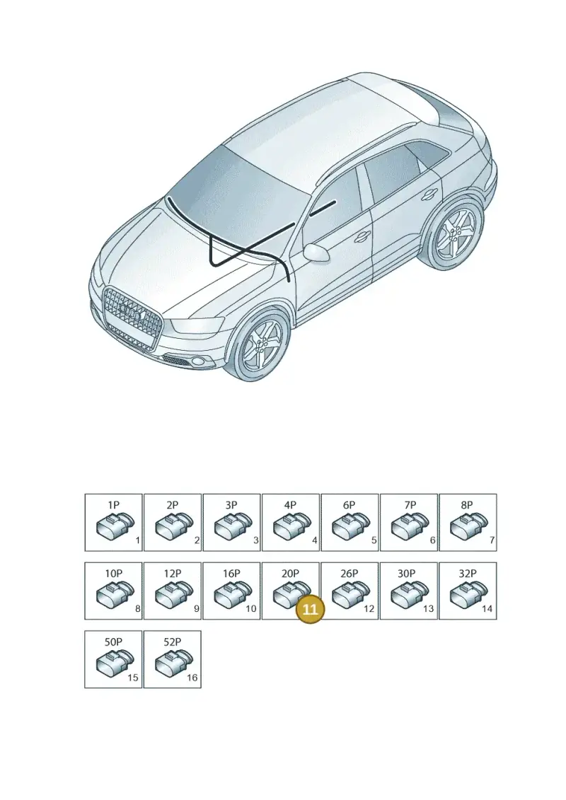 8E0972420B — Audi Q3 1.4 (2016-) diagram 728971820, position 11