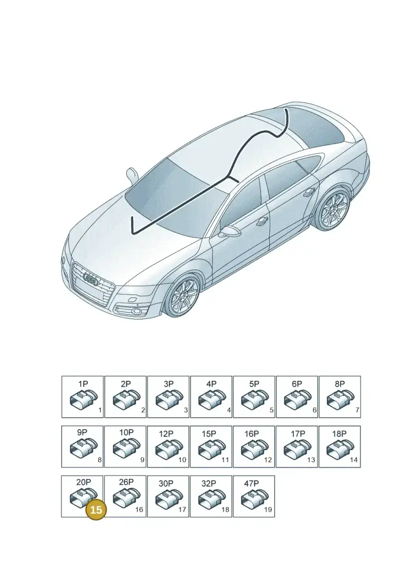 8E0972420B — Audi A7 Sportback (2014-2018) diagram 788971850, position 15