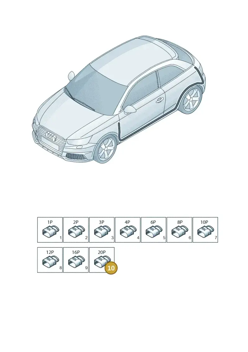8E0972420B — Audi A1 Sportback (2014-2018) diagram 792971840, position 10