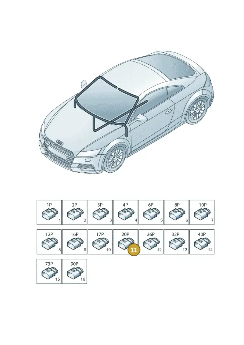8E0972420B — Audi TTS Coupe 2.0 (2014-2023) diagram 850971810, position 11