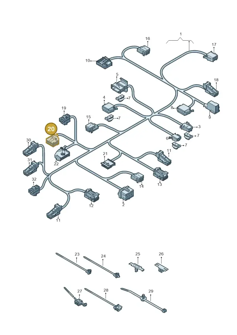 8E0972420B — Audi RS4 Avant (2017-) diagram 849972150, position 20