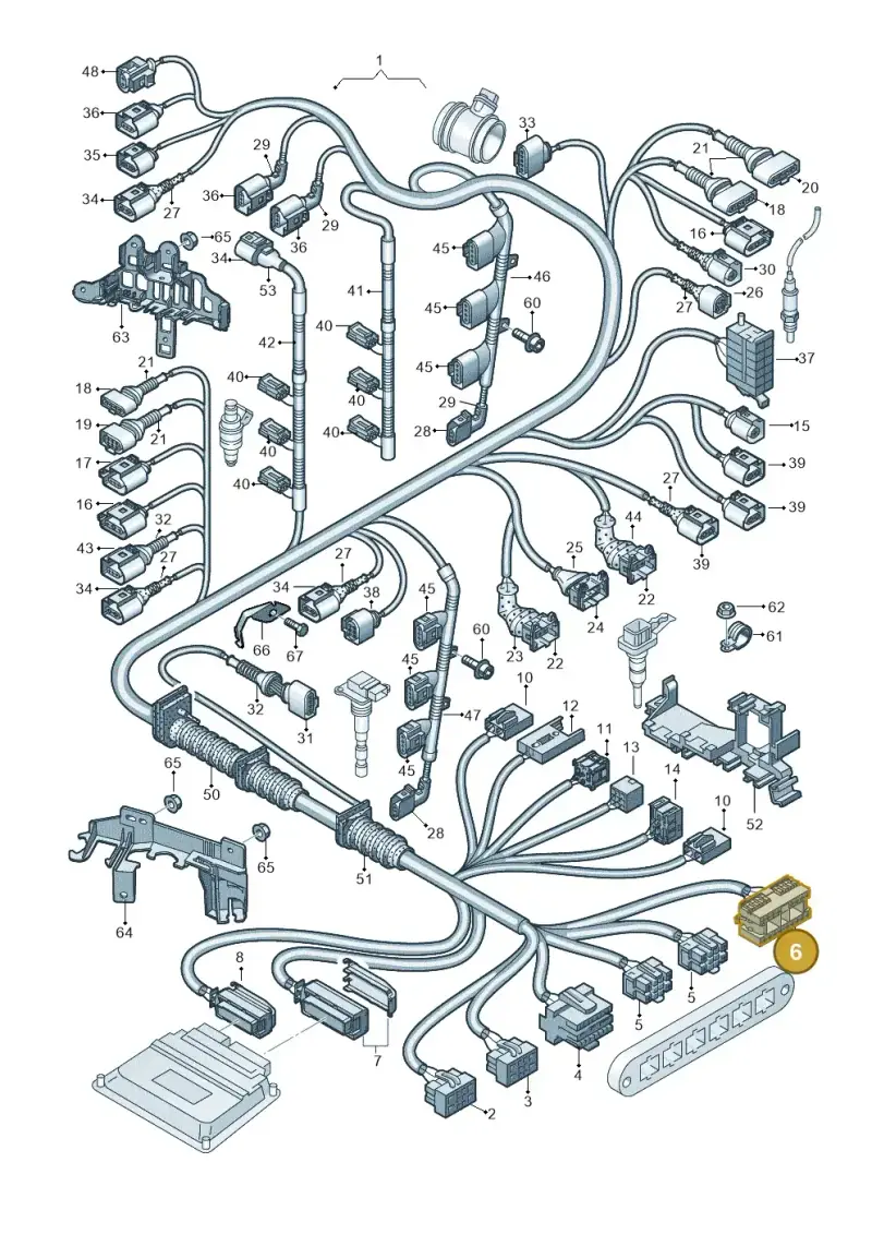8E0972483 — Audi A8/S8/qu. lang (2003-2007) diagram 264971400, position 6