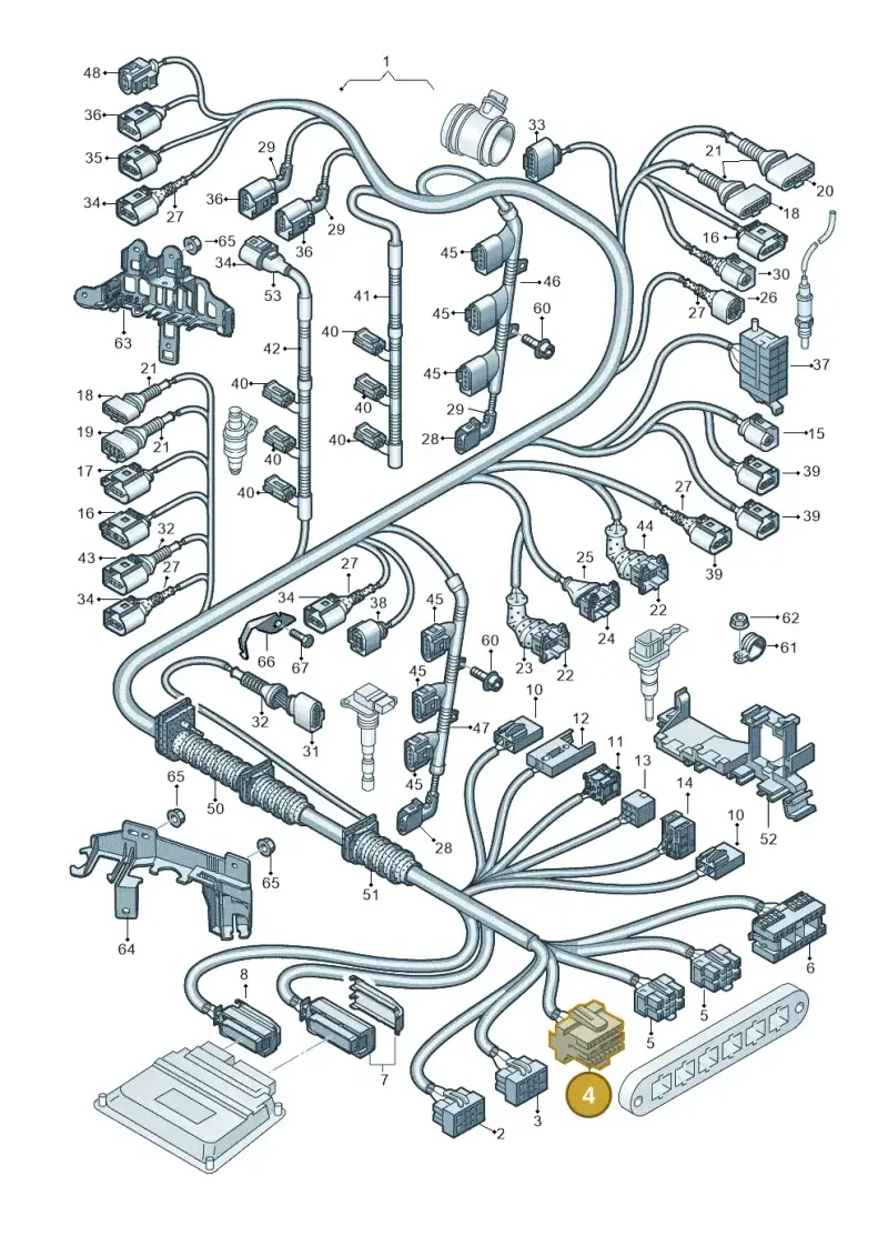 8E0972483A — Audi A8/S8/qu. lang (2003-2007) diagram 264971400, position 4