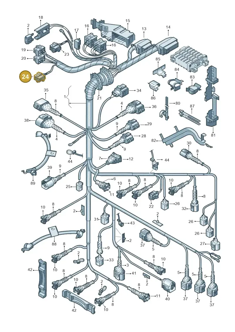 8E0972483B — Audi A4/S4 Cabrio./qu. (2002-2006) diagram 249971180, position 24