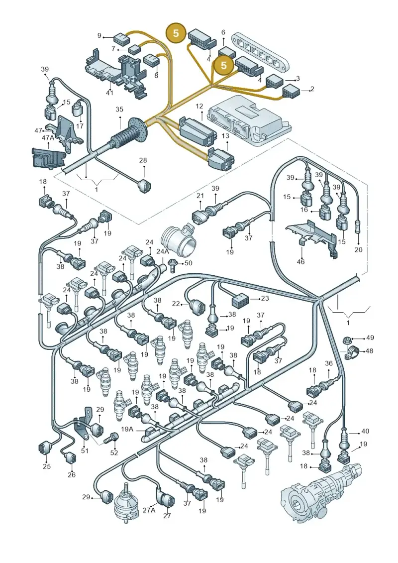 8E0972483B — Audi RS6 qu. (2003-2004) diagram 260971600, position 5