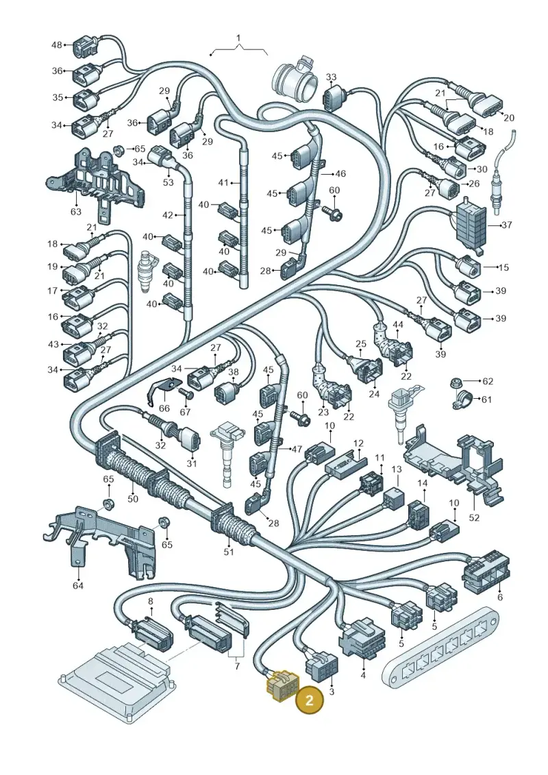 8E0972483B — Audi A8/S8/qu. lang (2003-2007) diagram 264971400, position 2