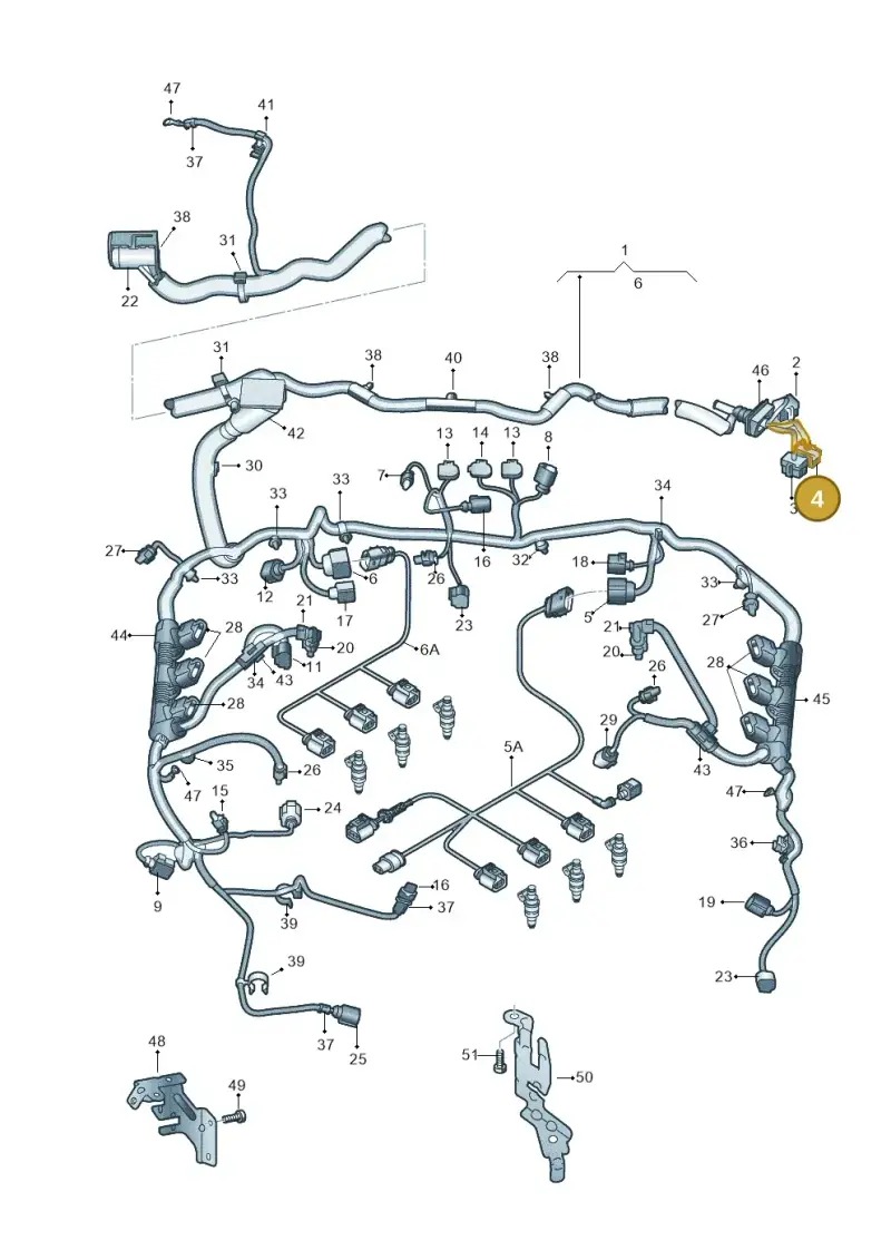 8E0972483 — Audi Q7 qu. 3.0 TDI (2009-2015) diagram 675971050, position 4