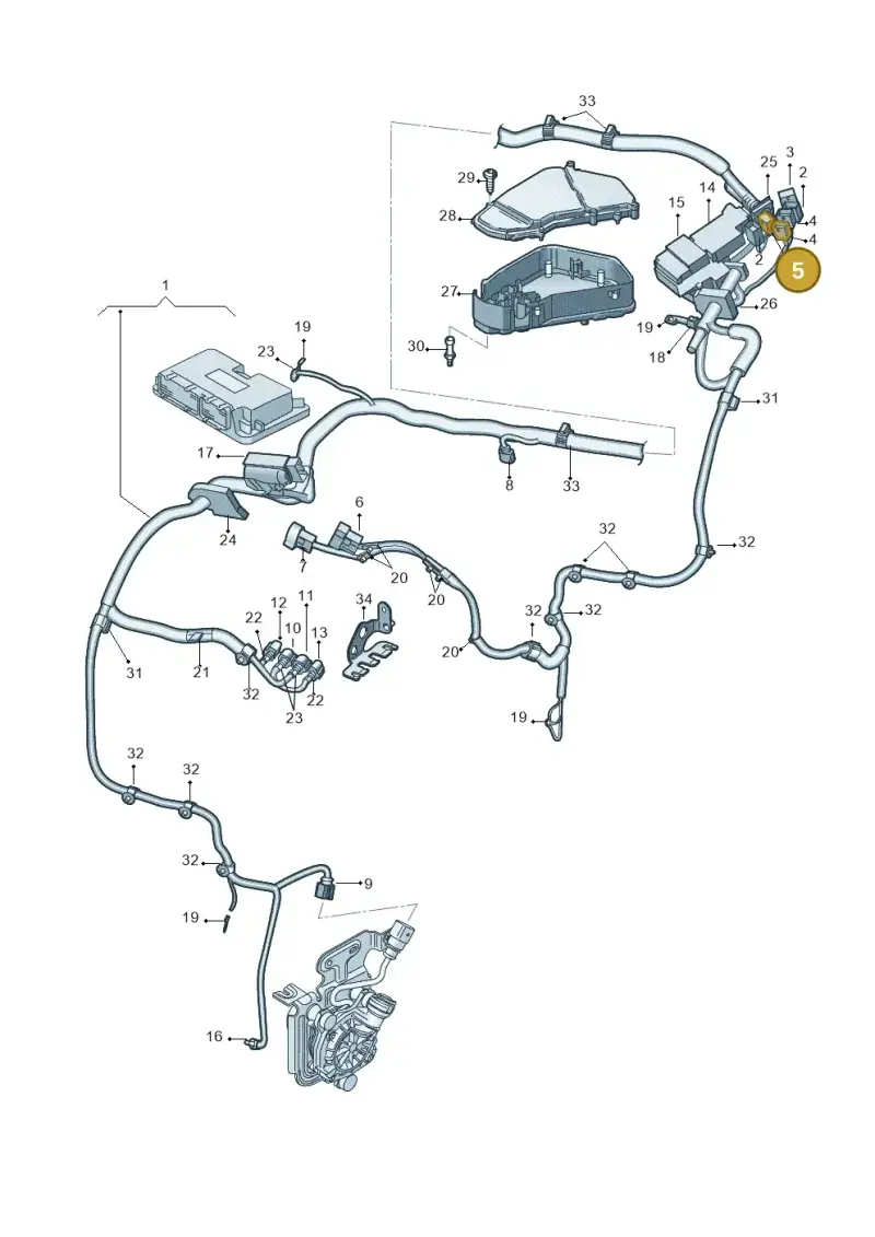 8E0972575 — Audi Q7 qu. 3.0 TDI (2009-2015) diagram 675971070, position 5