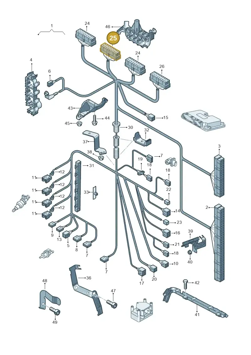 8E0972585A — Audi A2 (2000-2005) diagram 248971300, position 25