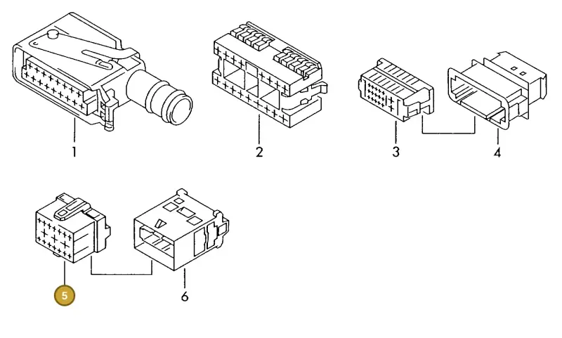 8E0972585B — Audi 1J0 platform diagram 198971900, position 5