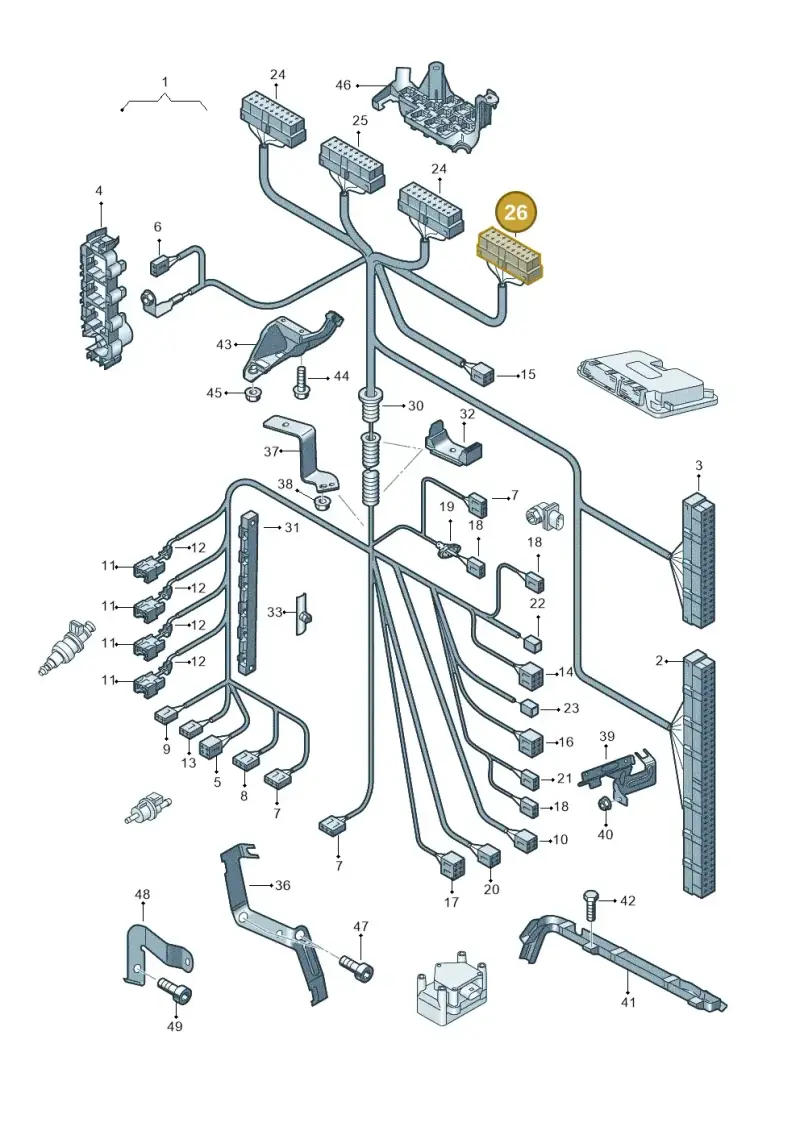 8E0972585D — Audi A2 (2000-2005) diagram 248971300, position 26