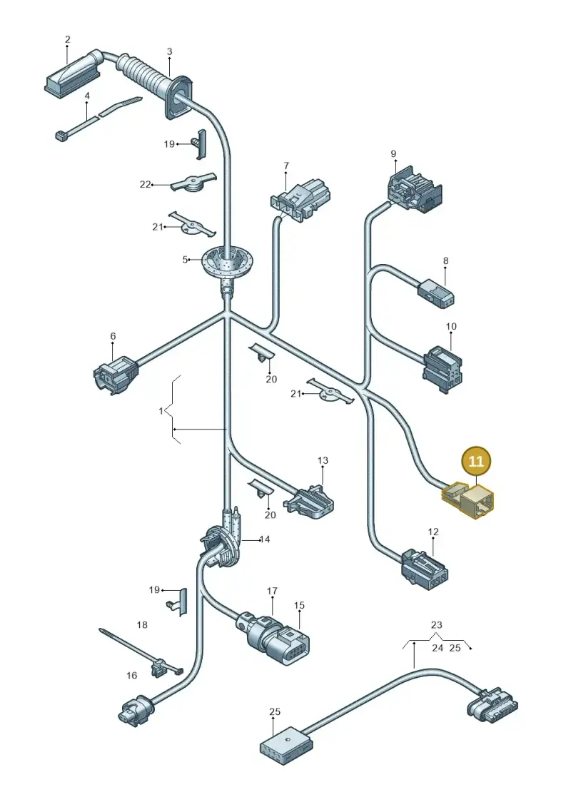 8E0972643 — Audi A3 Sportback (2019-2021) diagram 596972330, position 11
