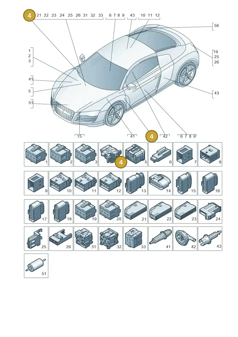 8E0972702 — Audi R8 qu. 5.2 (2012-2015) diagram 752971790, position 4