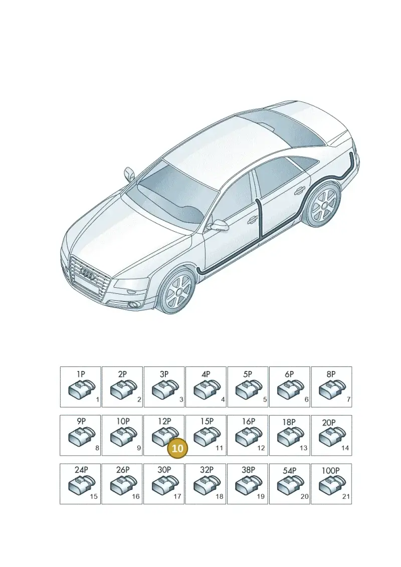 8E0972712 — Audi A8L qu. 3.0 TDI (2013-2018) diagram 771971830, position 10