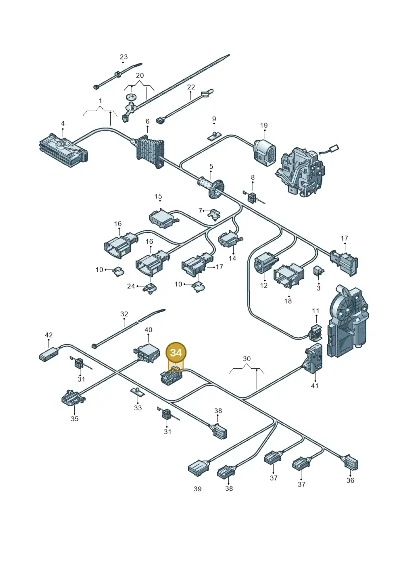 8E0972754 — Volkswagen EOS 2.0 (2008-2010) diagram 482972320, position 34