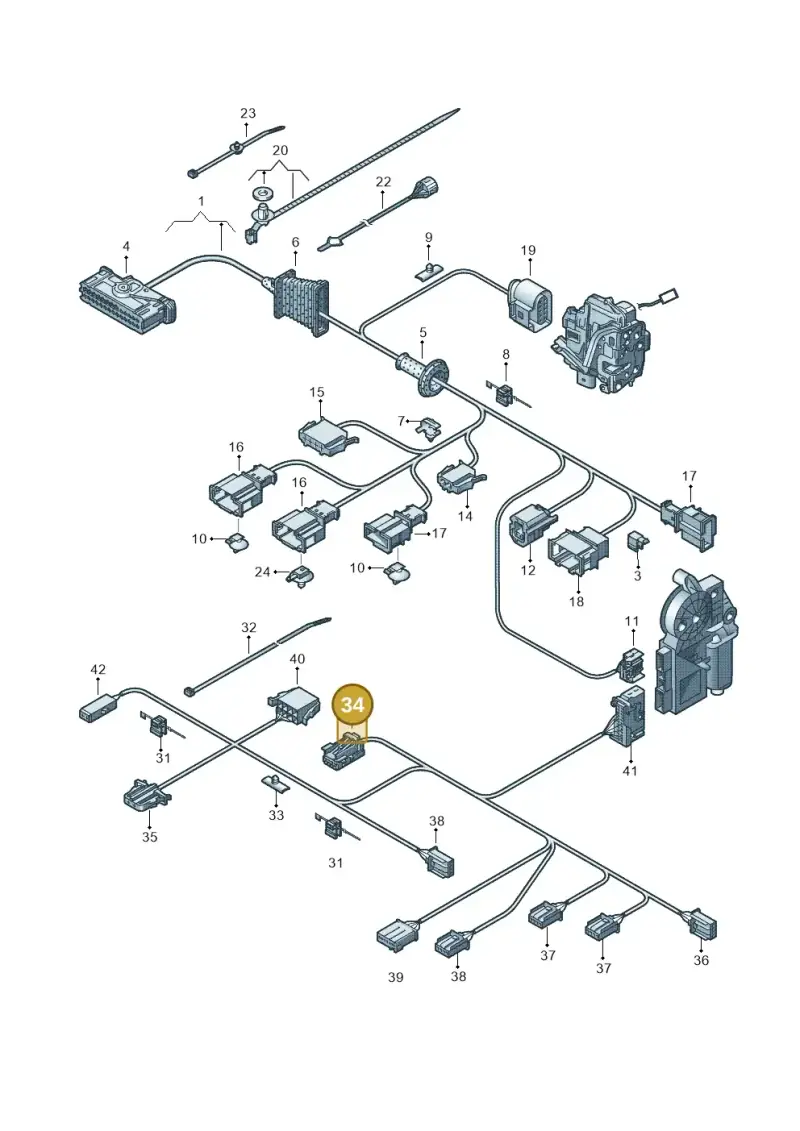 8E0972754 — Volkswagen Eos BlueMotion (2010-2015) diagram 712972320, position 34