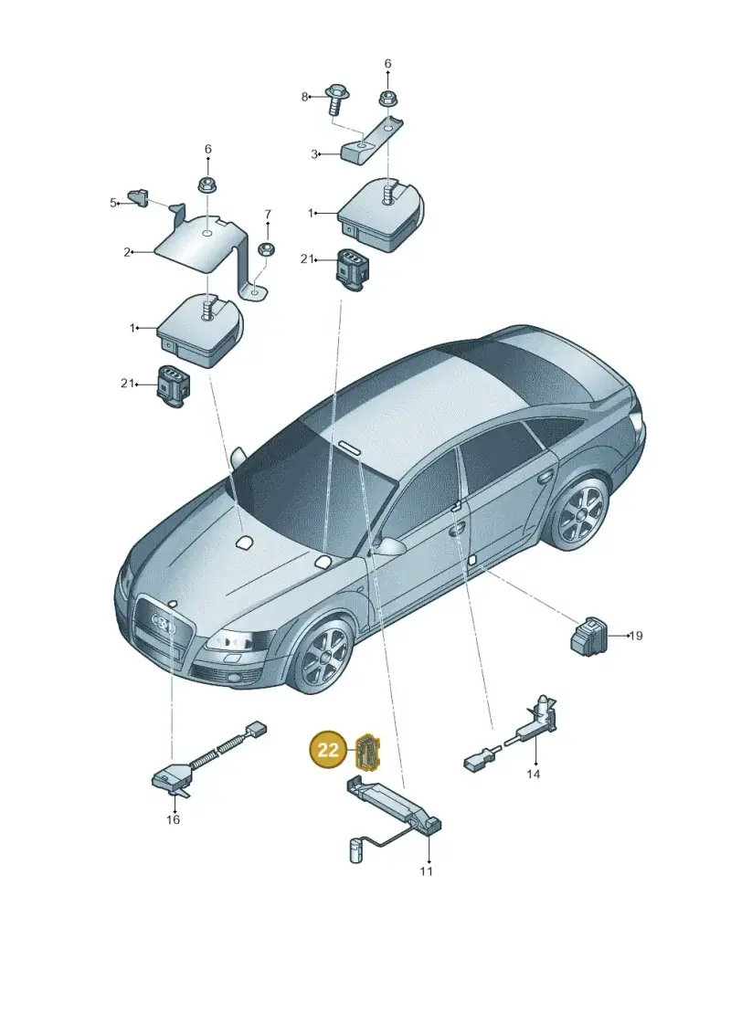 8E0972754 — Audi A5 Sportback (2011-2017) diagram 448951400, position 22
