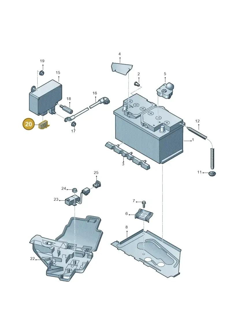8E0973714 — Audi A8/S8/qu. lang    08> (2007-) diagram 291915000, position 20