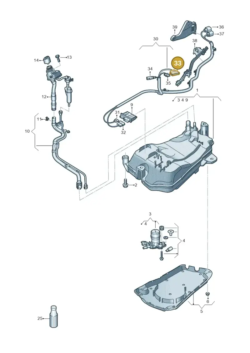 8E0973999 — Audi A3 Sportback (2019-2021) diagram 596201400, position 33