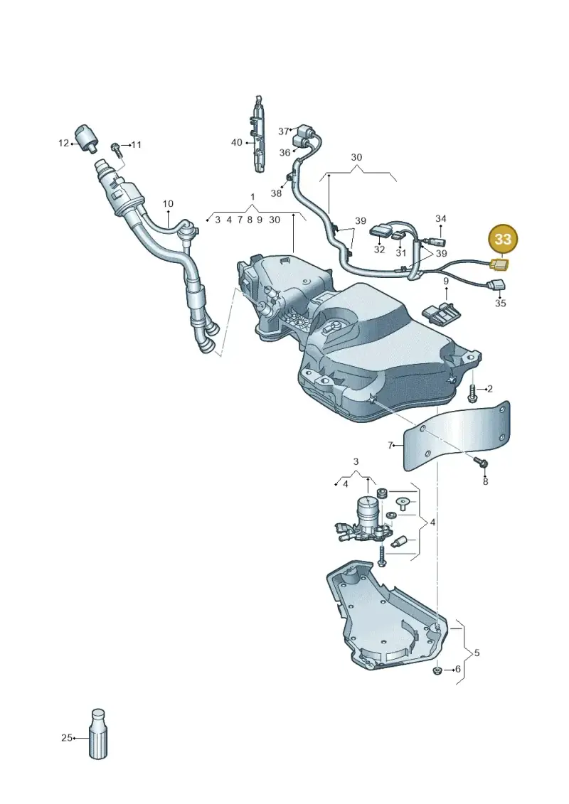 8E0973999 — Audi A3 Sportback (2019-2021) diagram 596201420, position 33
