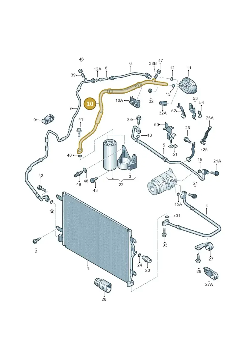 8E1260740E — Audi A4/S4 Cabrio./qu. 07> (2006-) diagram 249260410, position 10