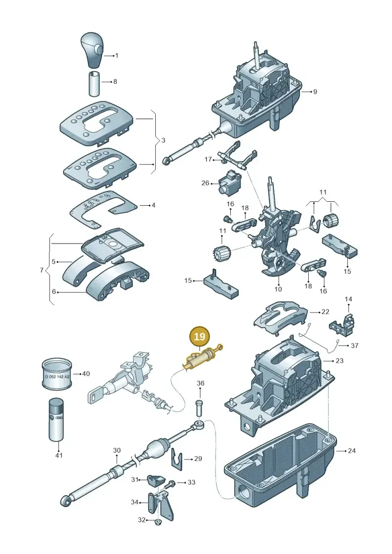 8E1713575 — Audi A4/S4 Cabrio./qu. (2002-2006) diagram 249713200, position 19
