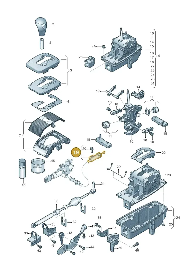 8E1713575 — Audi A4/S4/Av./qu.     05> (2005-) diagram 454713150, position 19