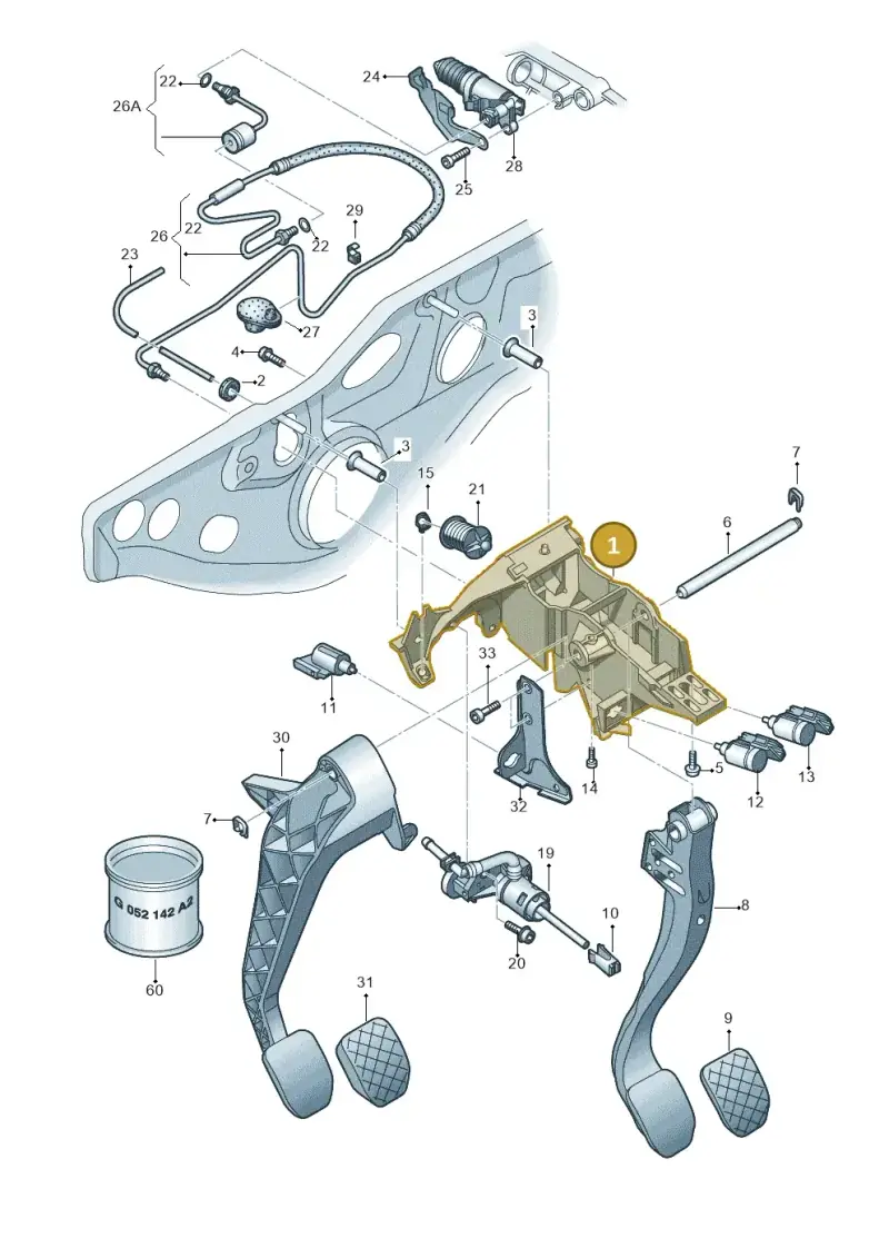 8E1721117D — Audi RS4 Cabrio qu.    08> (2007-) diagram 454721250, position 1
