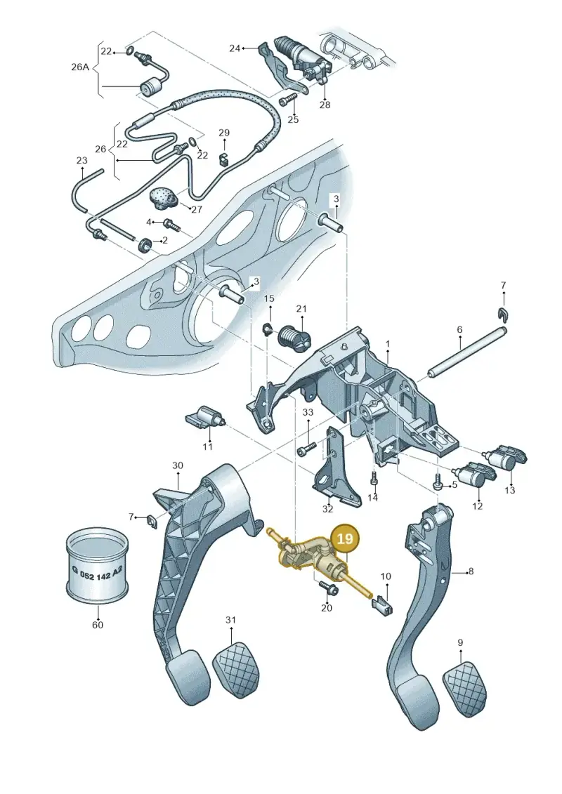 8E1721401AJ — Audi RS4 Cabrio qu.    08> (2007-) diagram 454721250, position 19
