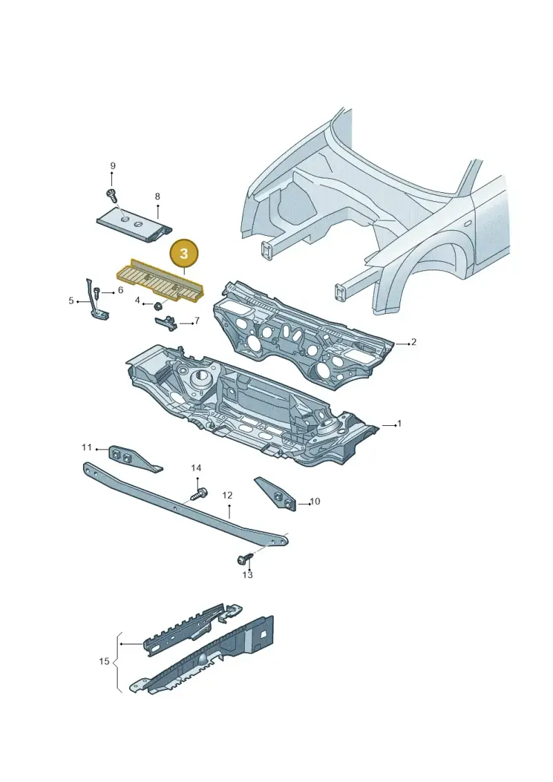 8E1805229A — Audi A4/S4 Cabrio./qu. 07> (2006-) diagram 492805000, position 3