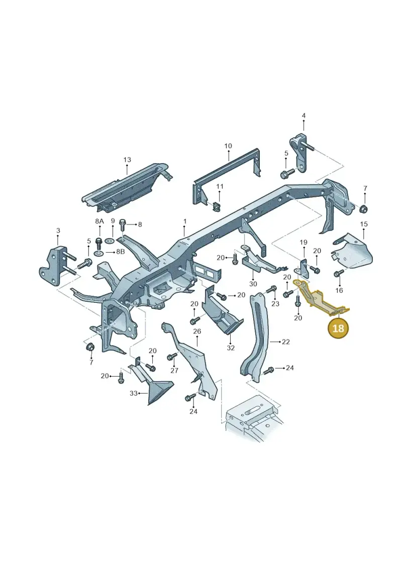 8E1857251A — Audi RS4 qu.           07> (2006-) diagram 249857000, position 18