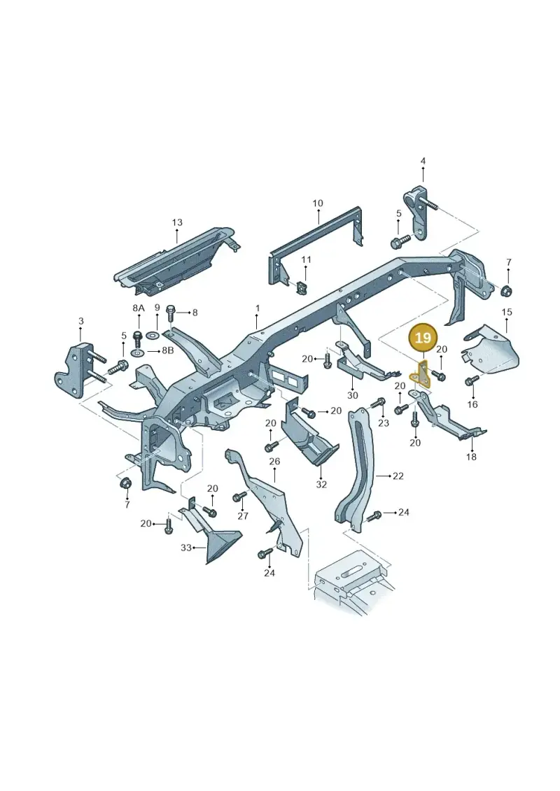 8E1880313A — Audi RS4 qu.           07> (2006-) diagram 249857000, position 19