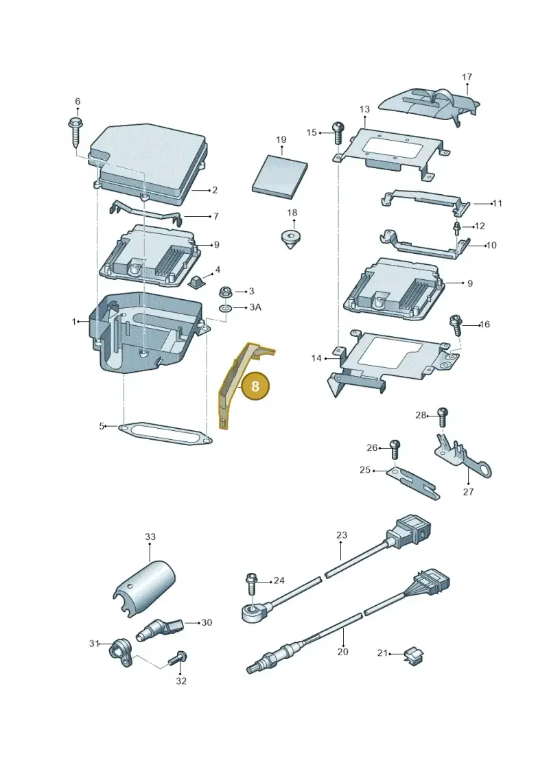 8E1907354A — Audi RS4 Cabrio qu.    08> (2007-) diagram 473906000, position 8