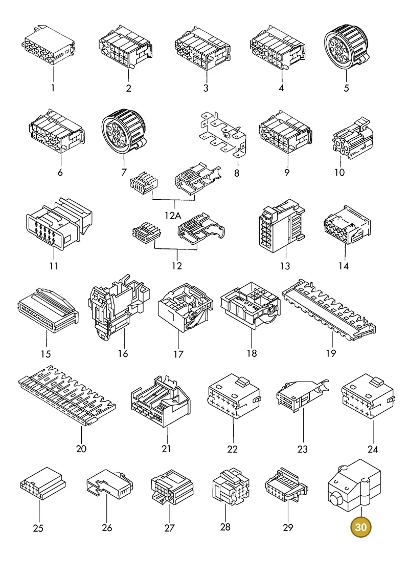 8E1972710B — Audi 1J0 platform diagram 198971400, position 30