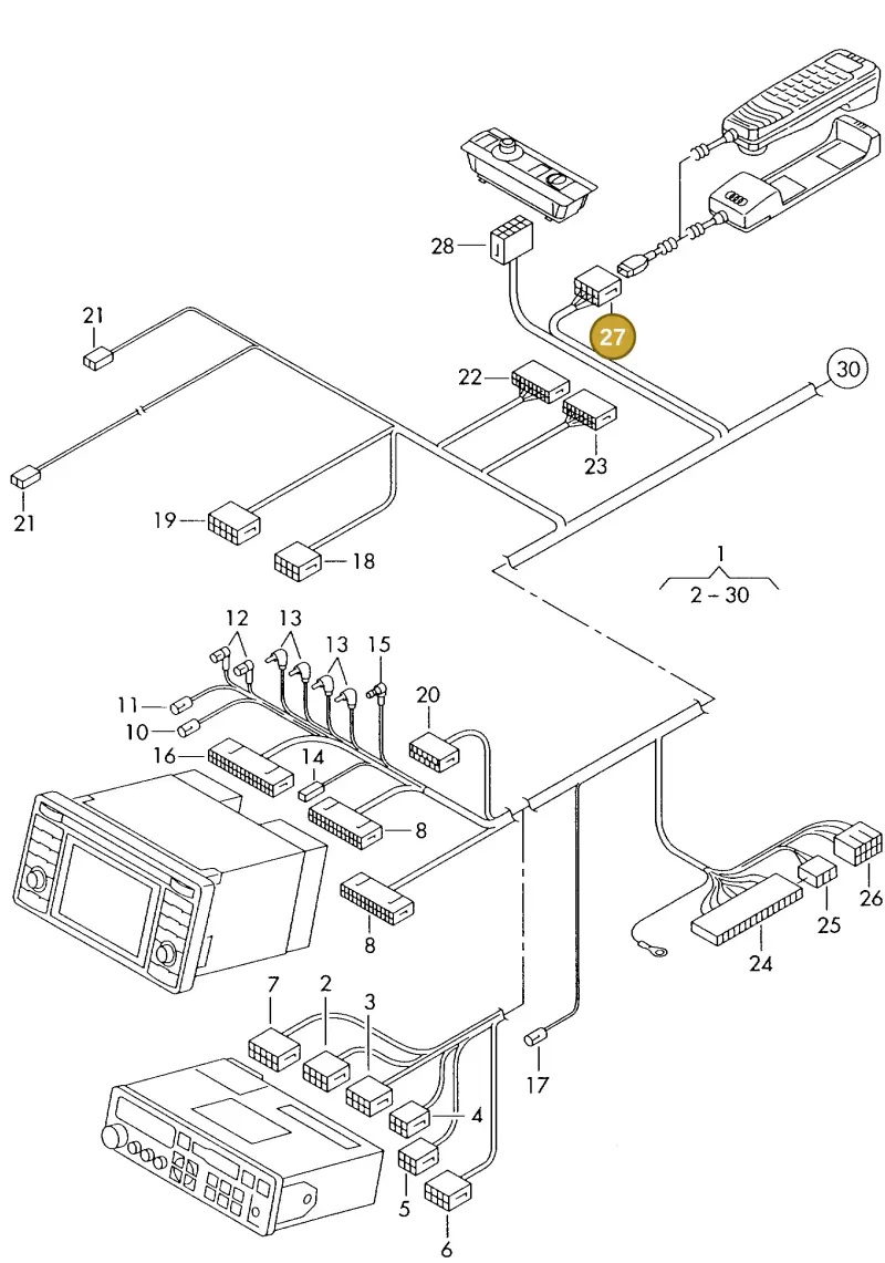 8E1972710B — Audi A8 quattro (1999-2002) diagram 255972600, position 27